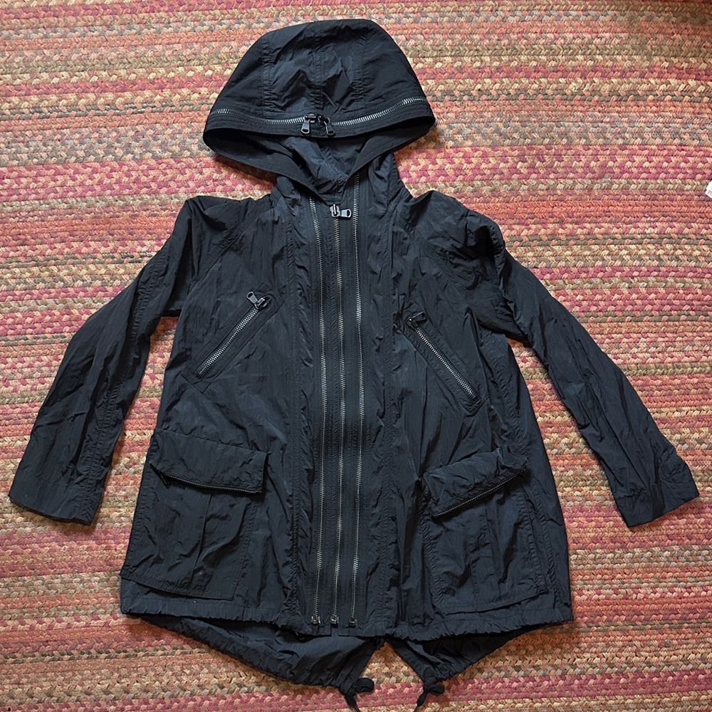ALL SAINTS ZIPPER DETAIL WINDBREAKER PARKA HOODED JACKET RAIN